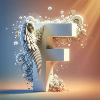 Angel 2 — letter F (variant 2)