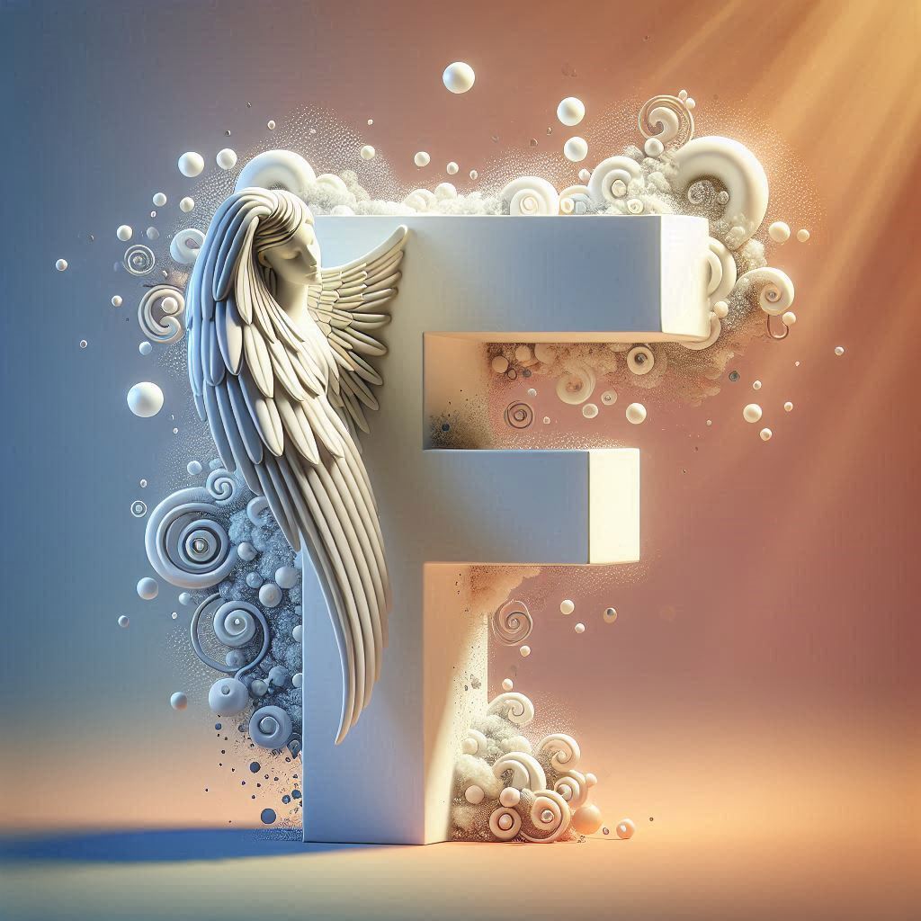 Angel 2 — letter F (variant 2)