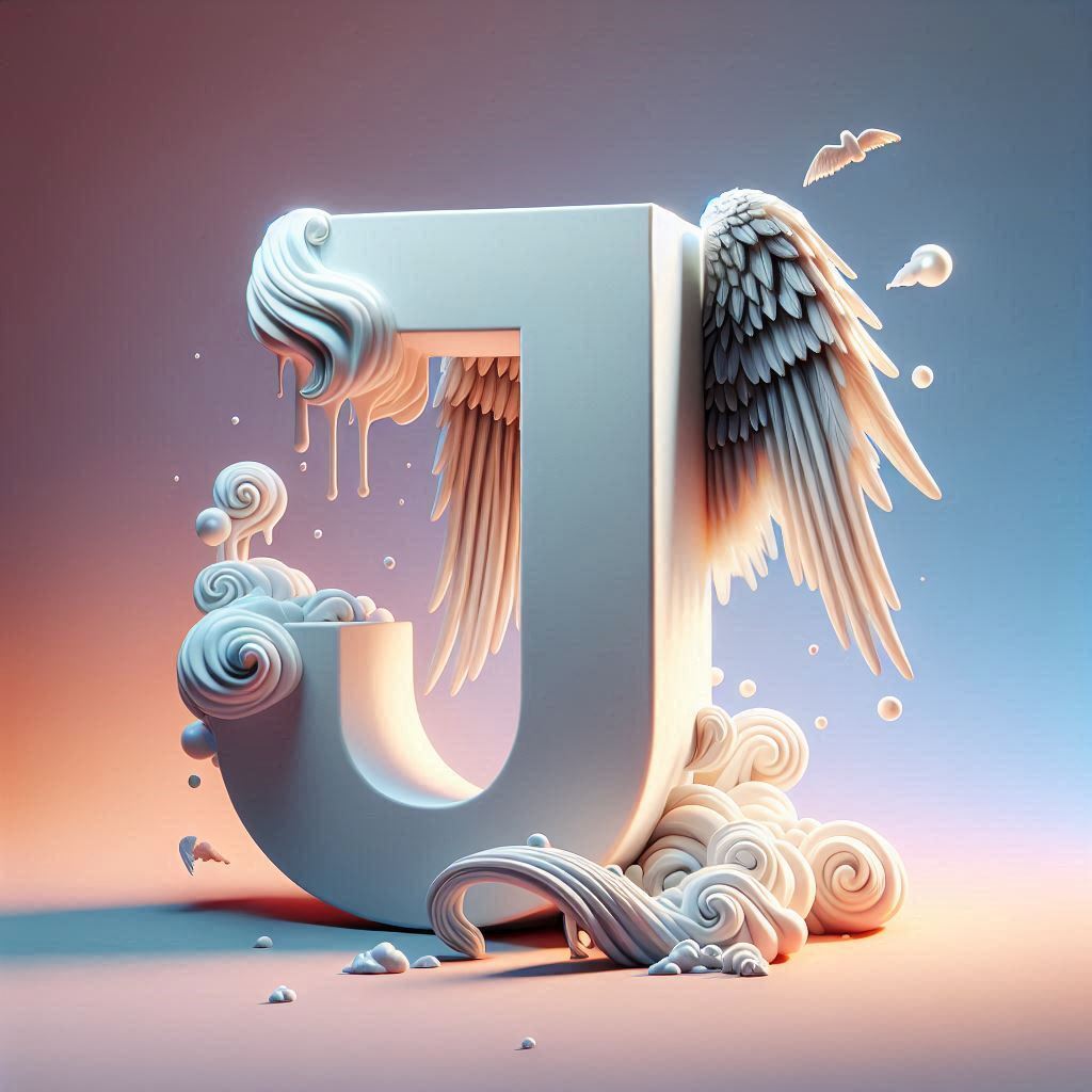Angel 2 — letter J (variant 2)