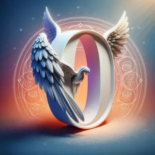 Angel 2 — letter O (variant 2)