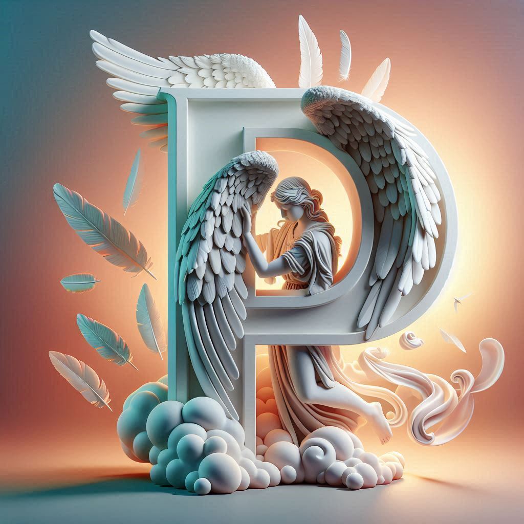 Angel 2 — letter P (variant 2)