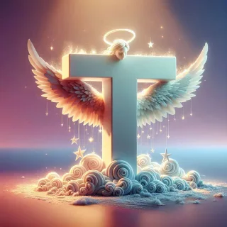Angel 2 — letter T (variant 2)