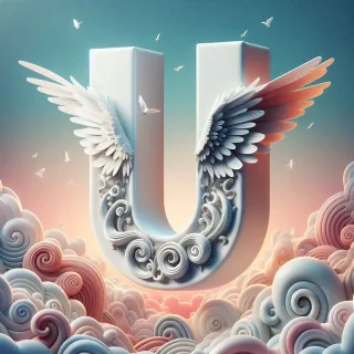 Angel 2 — letter U (variant 2)