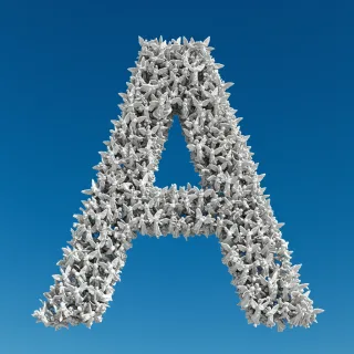Angel — letter A (variant 2)