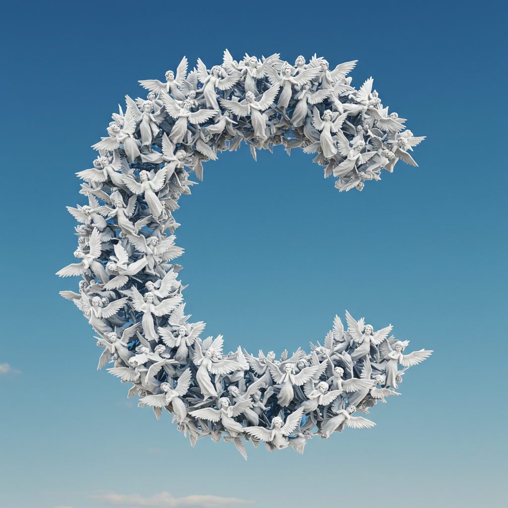 Angel — letter C (variant 2)