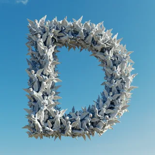 Angel — letter D (variant 2)
