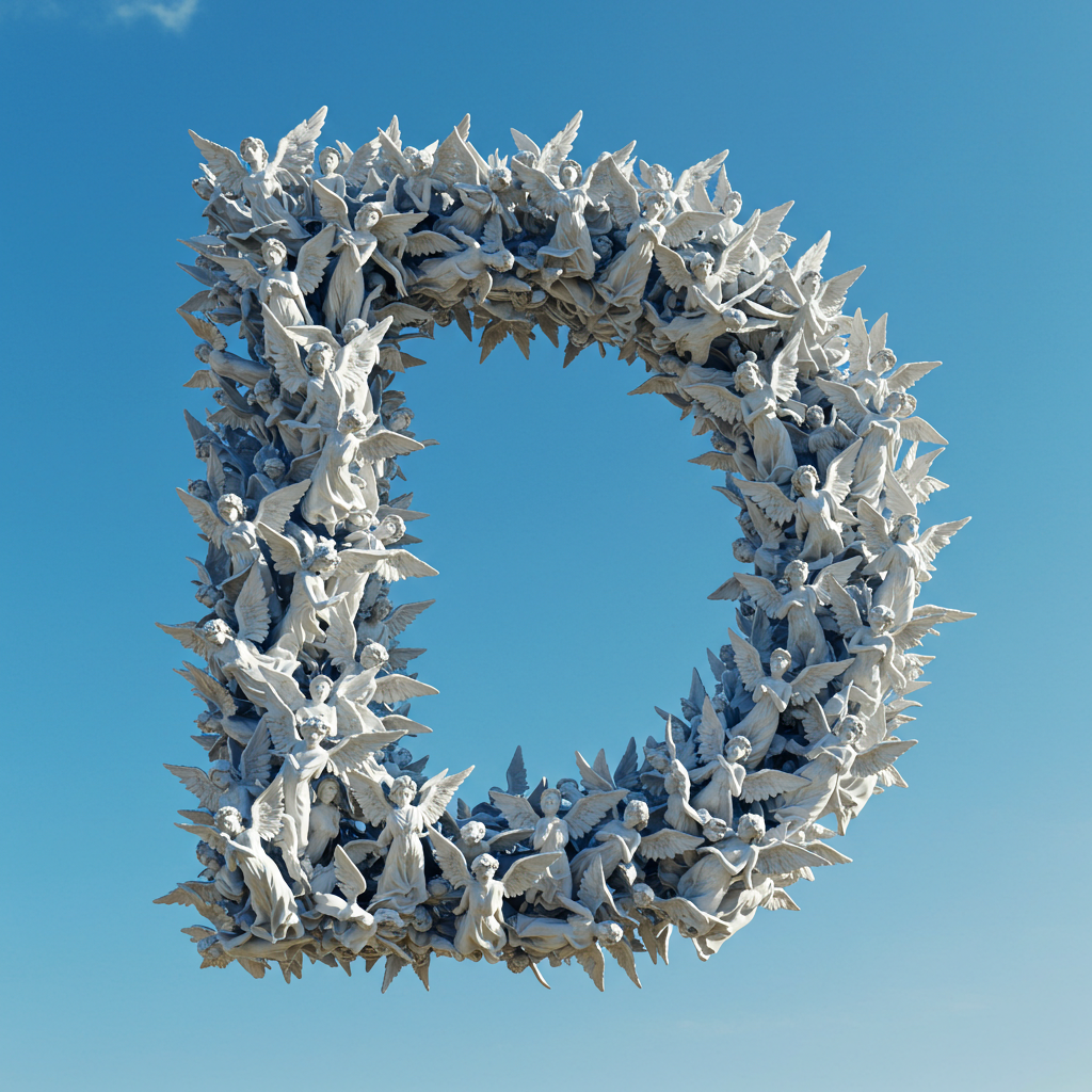 Angel — letter D (variant 2)