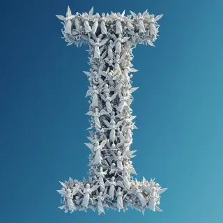 Angel — letter I (variant 2)