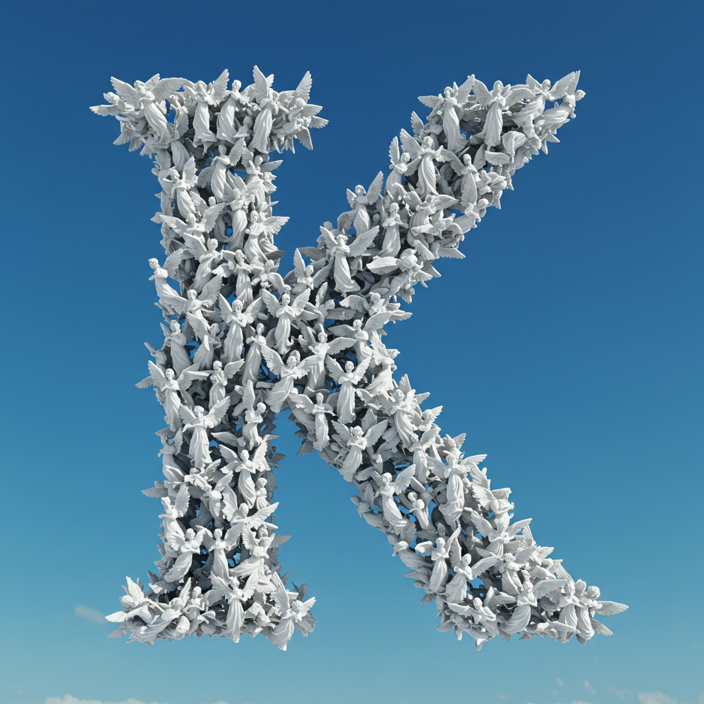 Angel — letter K (variant 2)