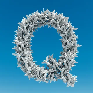 Angel — letter Q