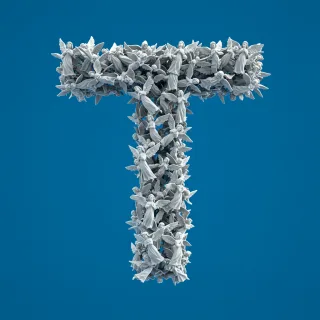 Angel — letter T (variant 2)