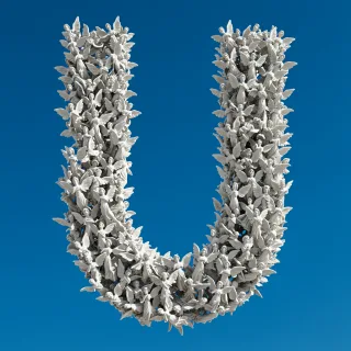 Angel — letter U (variant 2)