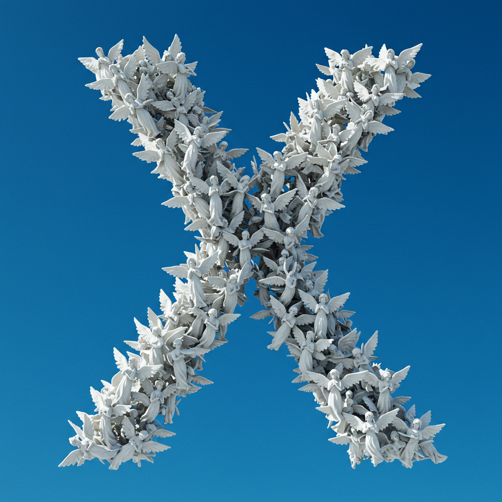 Angel — letter X (variant 2)