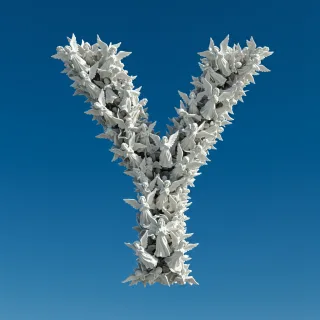 Angel — letter Y (variant 2)