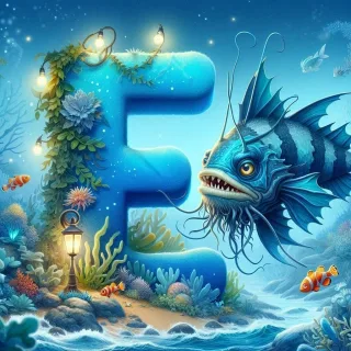 Anglerfish — letter E (variant 2)