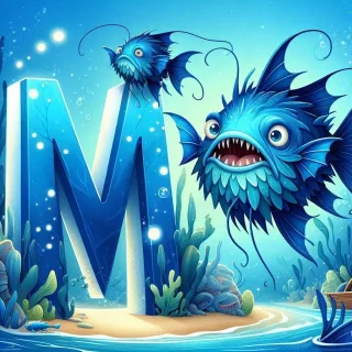 Anglerfish — letter M (variant 2)