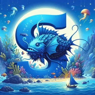 Anglerfish — letter S (variant 2)