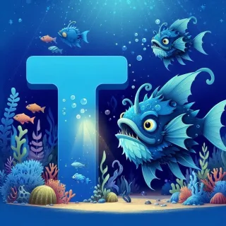 Anglerfish — letter T (variant 2)