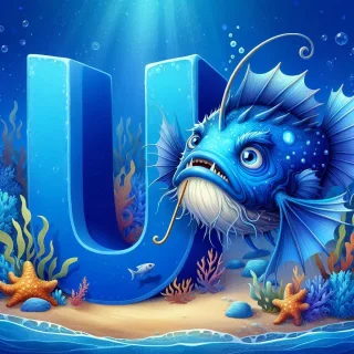 Anglerfish — letter U (variant 2)