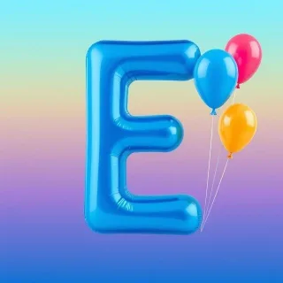 Balloons — letter E