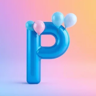 Balloons — letter P