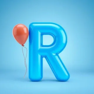 Balloons — letter R