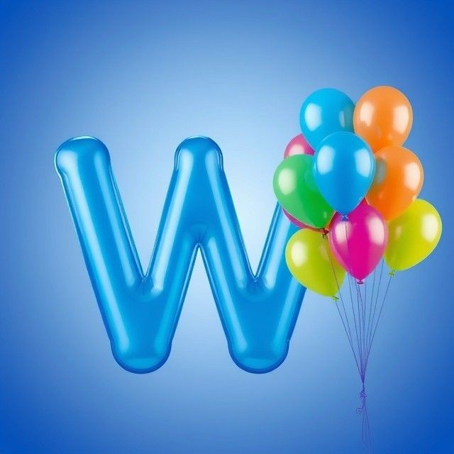 Balloons — letter W
