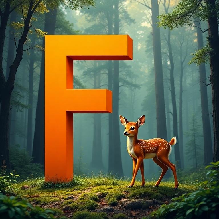 Bambi the Deer — letter F