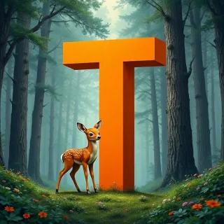 Bambi the Deer — letter T