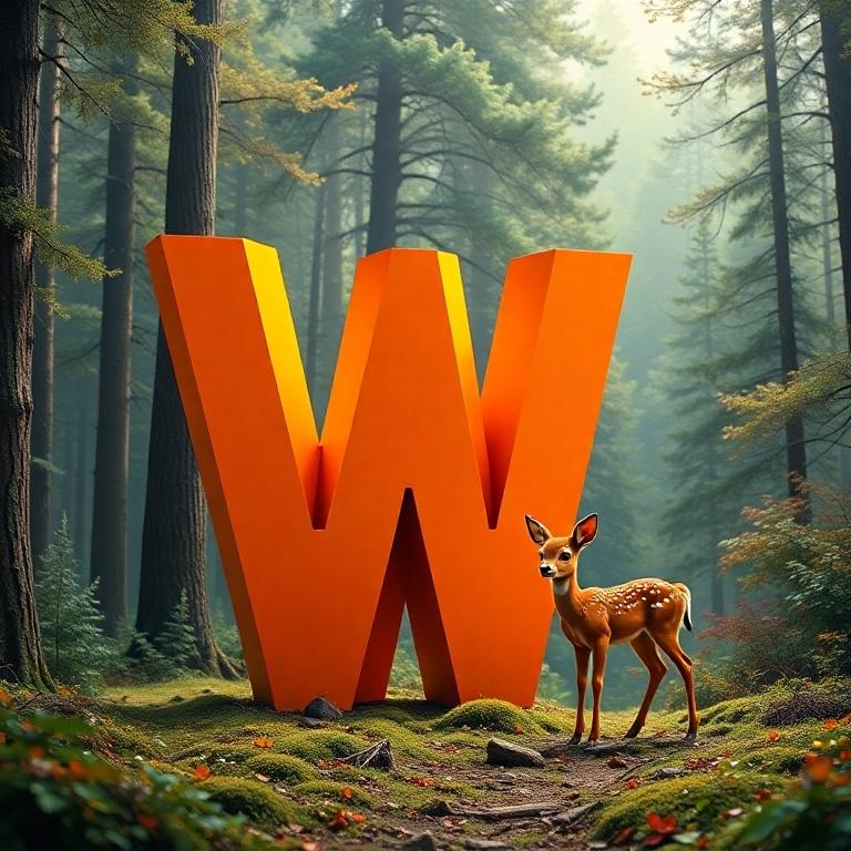 Bambi the Deer — letter W