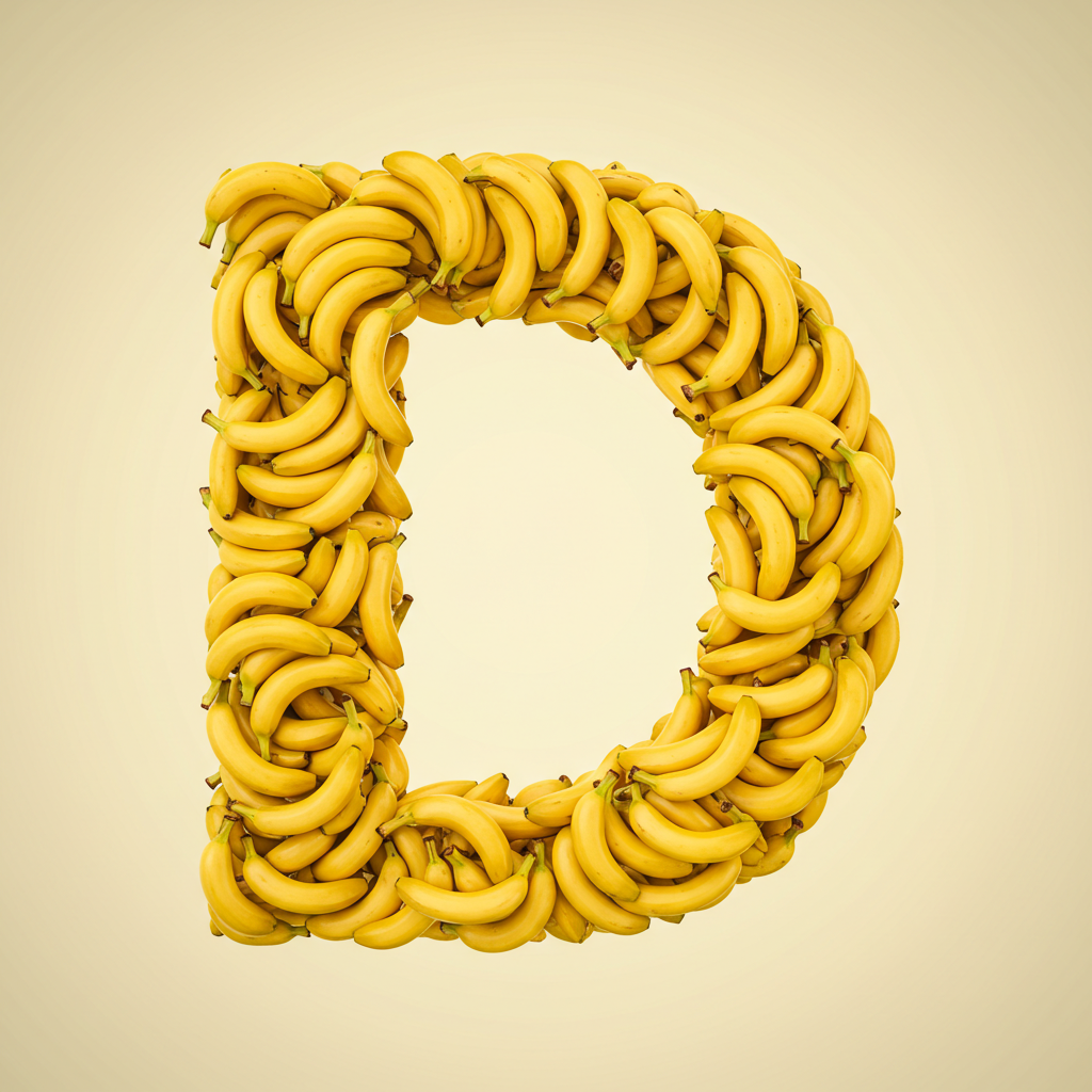 Bananas 2 — letter D (variant 2)