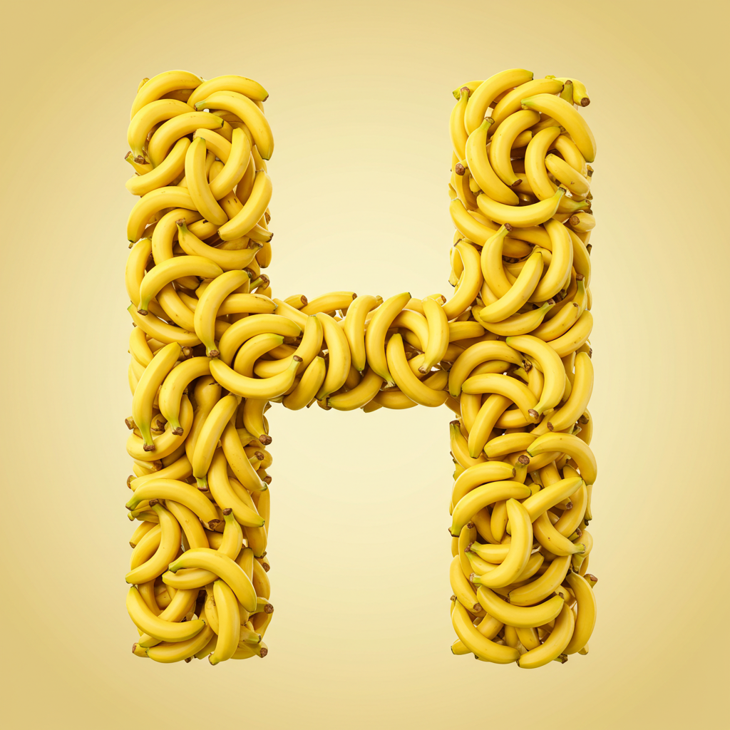 Bananas 2 — letter H (variant 2)
