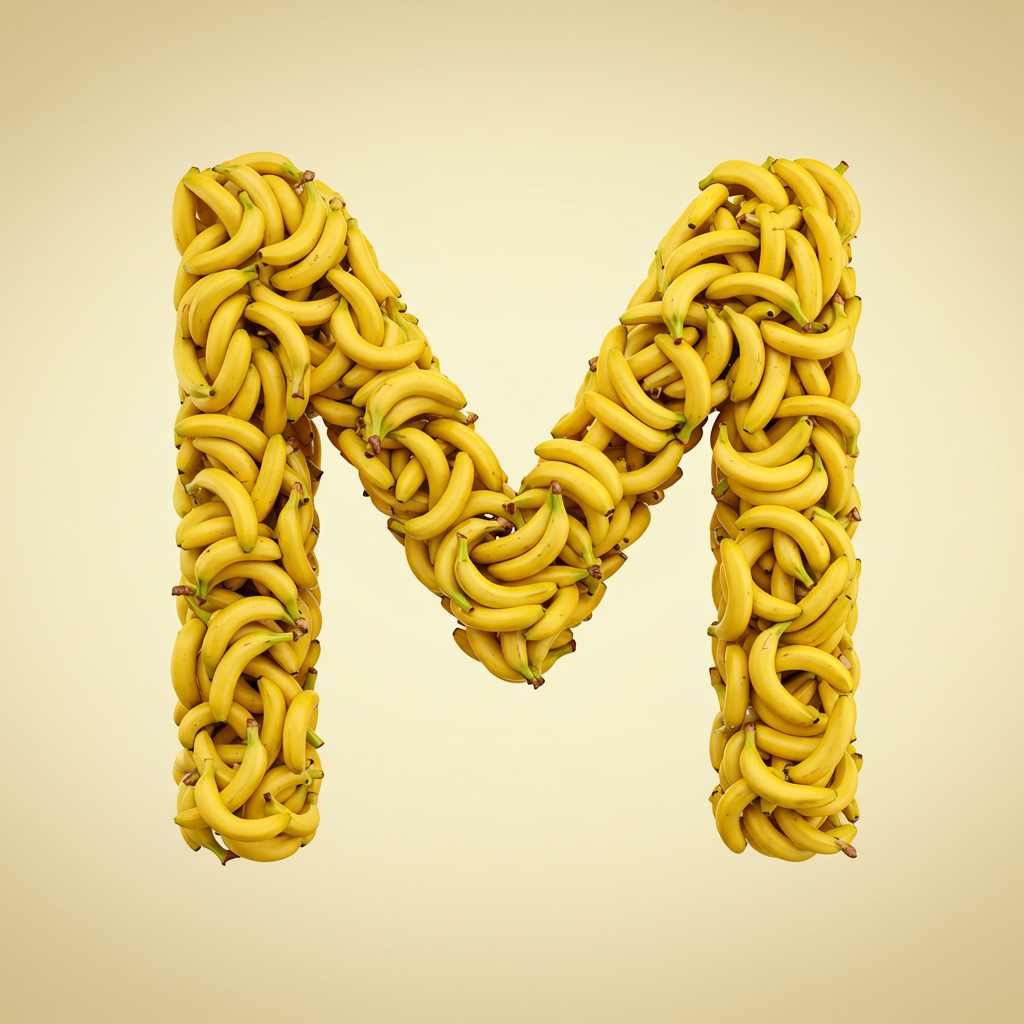 Bananas 2 — letter M (variant 2)