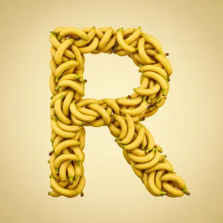 Bananas 2 — letter R (variant 2)