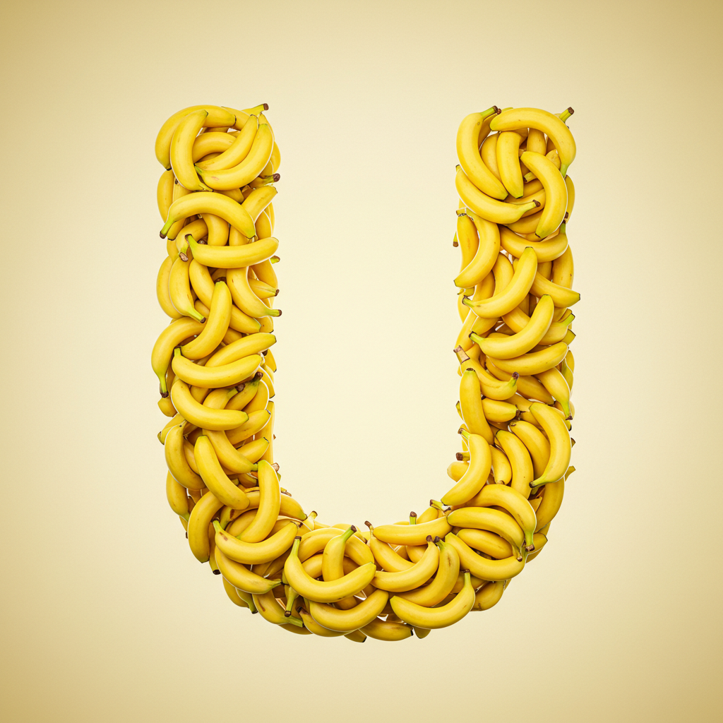 Bananas 2 — letter U (variant 2)