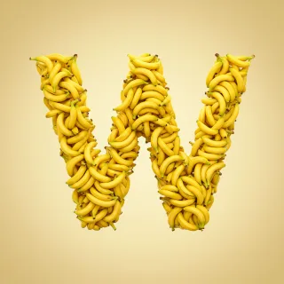 Bananas 2 — letter W (variant 2)