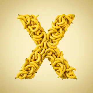 Bananas 2 — letter X (variant 2)