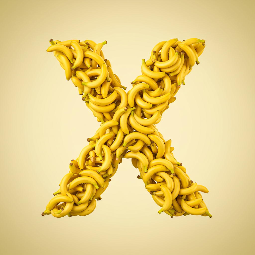 Bananas 2 — letter X (variant 2)