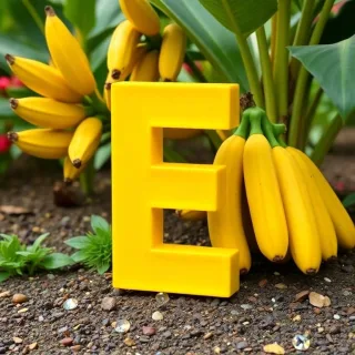 Bananas — letter E