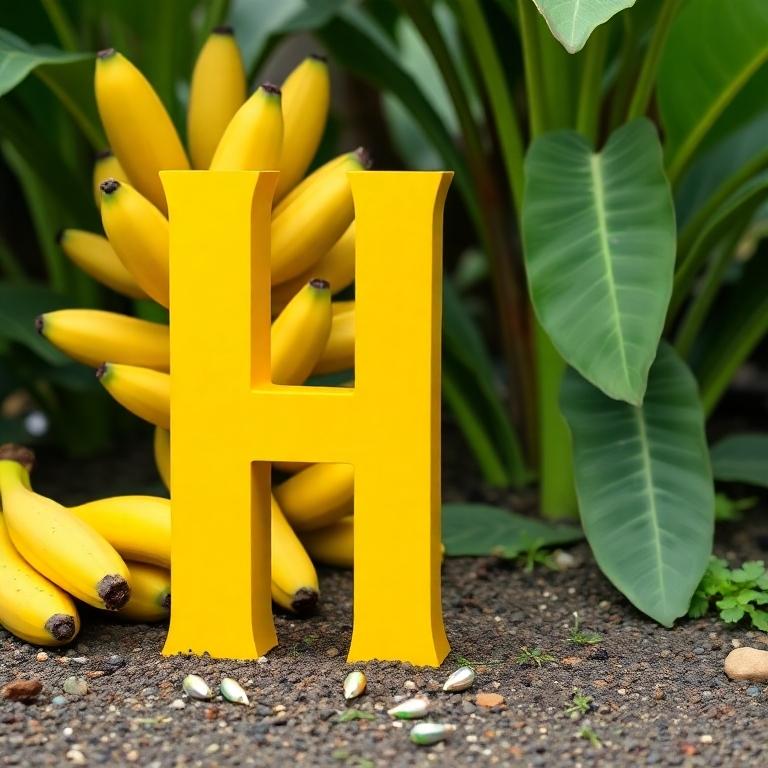 Bananas — letter H