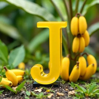 Bananas — letter J