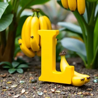 Bananas — letter L