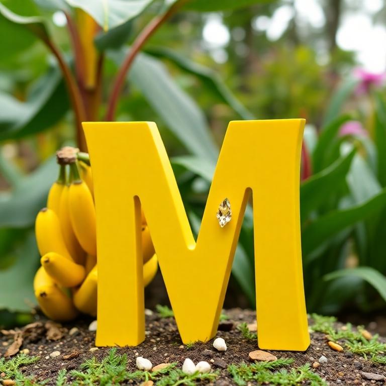 Bananas — letter M
