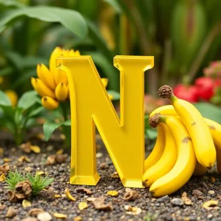 Bananas — letter N