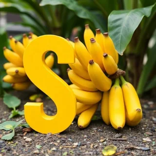 Bananas — letter S