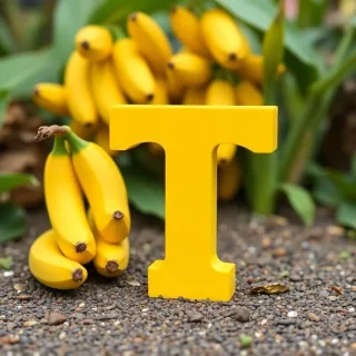 Bananas — letter T