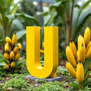 Bananas — letter U