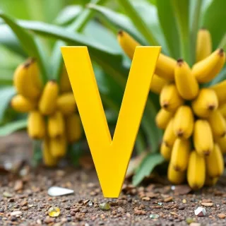 Bananas — letter V