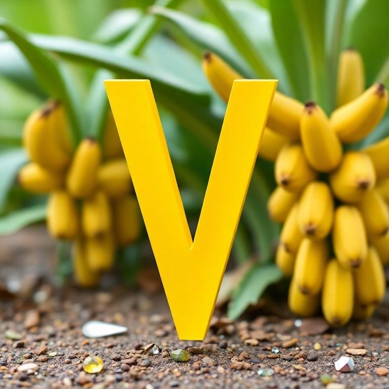 Bananas — letter V