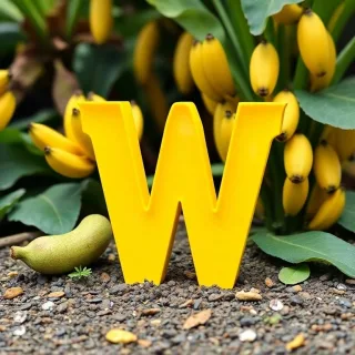 Bananas — letter W